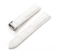 INEOUT Bracelet En Cuir Compatible Avec Cartier Tank Solo, En Cuir De Vache, 22mm, For Hommes Et Femmes, Boucle Pliante, Accessoires De Bracelet De Montre(WHITE,15mm)