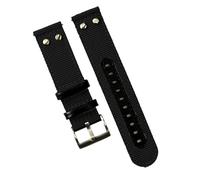 INEOUT Bracelet En Toile De Nylon De Qualité Supérieure Compatible Avec Le Bracelet De Montre Hamilton Bracelet 20 Mm 22 Mm(Black,22mm)