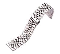 INEOUT Bracelets De Montre En Acier Inoxydable Argent Poli 16 18 19 20 21 22mm Accessoires De Bracelet De Montre En Métal(21mm)