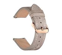 INEOUT Bracelets de montre en cuir suédé 18 mm, 20, 22, bracelets vache mat compatibles avec la GT3/GT3 Pro, bracelet marron doré(Khaki-Rose Gold,22mm)