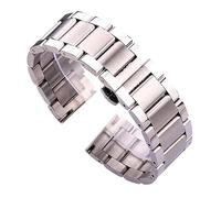 INEOUT Montre Bracelet En Acier Inoxydable 316l Bleu Argent Femmes Hommes Bracelets Métal Droit Fin Liens 18 20 21 22mm 23mm 24mm(Middle brushed,23mm)