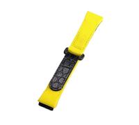 INEOUT Qualité supérieure 2 5mm Hommes Nylon Canvas Couture de la bande de cuir véritable Compatible avec l'accessoire d'accessoires de Richard Strap Mille Groupe de surveillance (Color : Yellow, Si