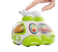 Inertia Animal Car For Kids - Cartoon Press And Go Toy With Whistle For Toddler Fun, Preschool Learning Motion Play, Véhicule À Moteur Pour Les Épreuves De Plein Air Rassemblage De La Famille De Noël