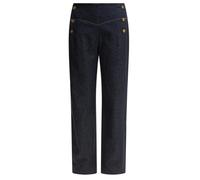 Ines de la Fressange jean femme bleu en coton et lin coupe regular - 36