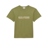Ines de la Fressange Paris - Maxence T-shirt en coton avec logo - Femme - Tops - Vert - Taille: 42 FR