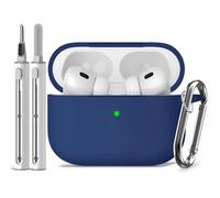 Inesore Compatible with AirPods Pro 1st/2nd Case - NavyBlue | Silicone Protective Case Cover for Apple Air Pod Pro (2019/2022/2023), Unisex Design, with Cleaning Kit