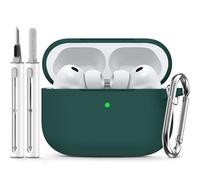 Inesore Compatible with AirPods Pro 3 Case - Deep Green-B | Silicone Protective Case Cover for Apple Air Pod Pro 3rd (2025), Unisex Design, with Cleaning Kit