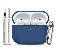 Inesore Compatible with AirPods Pro 3 Case - Navy Blue | Silicone Protective Case Cover for Apple Air Pod Pro 3rd (2025), Unisex Design, with Cleaning Kit