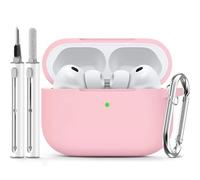 Inesore Compatible with AirPods Pro 3 Case - Pink | Silicone Protective Case Cover for Apple Air Pod Pro 3rd (2025), Unisex Design, with Cleaning Kit