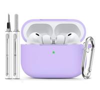 Inesore Compatible with AirPods Pro 3 Case - Purple | Silicone Protective Case Cover for Apple Air Pod Pro 3rd (2025), Unisex Design, with Cleaning Kit
