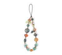 inewateri Sangle de téléphone à perles - Style vintage - Motif papillon et fleurs - Chaîne artistique - Esthétique - Universel - Pour téléphone portable - Accessoires pour sac, Airpods et appareils