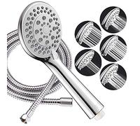 INEX EUROPA Pomme de douche grande, en economisant de L'eauDouchettes de salle de bain, Pommeau de douche anti calcaire, tuyau flexible en acier inoxydable de 175 cm