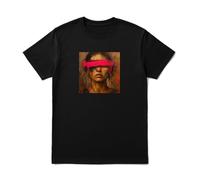 iNexTone T-shirt portrait femme abstraite, multicolore, L