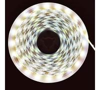 iNextStation 12V Ruban à LED Blanc Chaud, 5 Mètres Flexible 300 LEDs 2835 SMD IP65 Étanche Découpable Bande LED pour Maison Chambre, Escalier, Armoire, Soirée Décoration (Adaptateurs non Inclus)