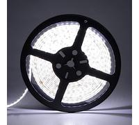 iNextStation 12V Ruban à LED Blanc Froid, 5 Mètres Flexible 300 LEDs 2835 SMD IP65 Étanche Découpable Bande LED pour Maison Chambre, Escalier, Armoire, Soirée Décoration (Adaptateurs non Inclus)