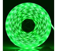 iNextStation 12V Ruban à LED Verte, 5 Mètres Flexible 300 LEDs 2835 SMD IP65 Étanche Découpable Bande LED pour Maison Chambre, Escalier, Armoire, Soirée Décoration (Adaptateurs non Inclus)