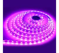 iNextStation Bande LED 12 V rose 5 m, bande lumineuse LED autocollante flexible 300 LED SMD5050 pour chambre à coucher, cuisine, meuble bas, décoration DIY (sans bloc d'alimentation/fiche)