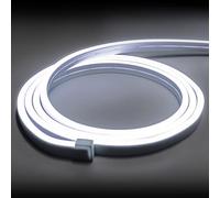 iNextStation Bandes Lumineuses LED 5m, 12V Blanc 6000K Bandes de Lumières LED Néon Dimmables Découpables Flexibles Étanches Corde Lumineuse Néon pour Chambre Décoration Intérieure Extérieure Panneau