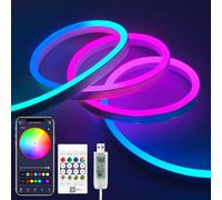 iNextStation Ruban LED Neon 2m, 5V Bandes LED RGB Smart IC, IP67 Étanche