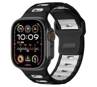 INF 1 bracelet élégant en silicone compatible avec Apple Watch 42, 44, 45, 46, 49 mm - 23 x 1,4 cm
