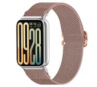 INF 1 bracelet en nylon or rose - Pour Xiaomi Mi Band 9 Pro & Redmi Watch 5 - Fermoir en acier inoxydable de 24 cm