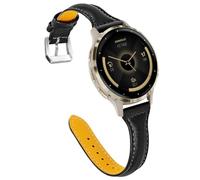 INF 1 bracelet fin en cuir en forme de T compatible avec Garmin Venu 3S et Huawei GT4/5/6 41 mm/42 mm, cuir grainé, acier inoxydable