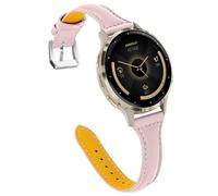 INF 1 bracelet fin en cuir en forme de T compatible avec Garmin Venu 3S et Huawei GT4/5/6 41 mm/42 mm, cuir grainé, acier inoxydable