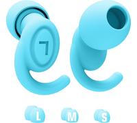 INF 1 paire de bouchons d'oreille en silicone de forme 9 pour la réduction du bruit Bleu