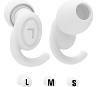 INF 1 paire de bouchons d'oreille en silicone en forme de 9 pour la réduction du bruit Blanc