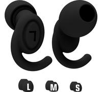 INF 1 paire de bouchons d'oreille en silicone en forme de 9 pour la réduction du bruit Noir