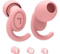 INF 1 paire de bouchons d'oreille en silicone en forme de 9 pour la réduction du bruit Rose