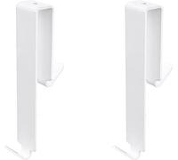 INF 2 Crochets Double Face Sans Cadre en Aluminium pour Porte de Douche Blanc