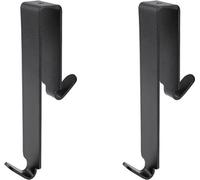 INF 2 Crochets Double Face Sans Cadre en Aluminium pour Porte de Douche Le noir