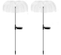 INF 2 packs de lumières solaires pour feux d'artifice, lumières de jardin pour patio, cour, pelouse Noël blanc
