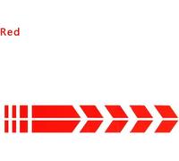 INF 2 Pièces Autocollants de Garde-Boue Moto PET, Décoration Personnalisée Rouge