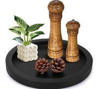 INF 23CM Plateau de rangement rond multifonctionnel en silicone noir
