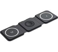 INF 3-in-1 chargeur magnétique sans fil pour téléphone, écouteurs et montre noir