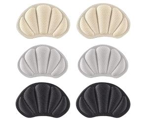INF 3 paires de protège-talons/semelles intérieures de chaussures, coussinets de chaussures, anti-ampoules, coussin de talon, protection du talon, 15,5 x 5,8 x 0,4 cm, beige/noir/gris