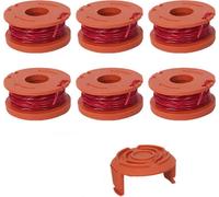 INF 6 paquets de bobines de remplacement avec fil de coupe pour le coupe-bordures Worx WA0010 Orange