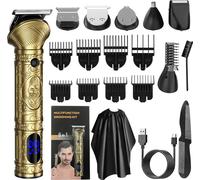 INF 6in1 USB Rechargeable Multifunctional Hair Care Kit - Hair Trimmer Kit Gold