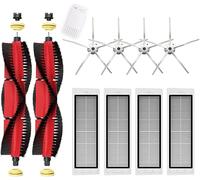 INF Accessoire pour Roborock S5/S6 Robot Aspirateur, 2 brosses principales, 4 filtres, 4 brosses latérales, 1 brosse de nettoyage