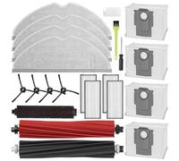 INF Accessoires de pièces de rechange pour Roborock S8/S8+/S8 Pro Ultra, 3 brosses principales, 4 filtres HEPA, 4 sacs d'aspirateur, 4 tampons de nettoyage, 4 brosses latérales, 2 brosses de nettoyage