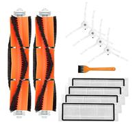 INF Accessoires de pièces de rechange pour Xiaomi Roborocke E4, S5, S50, S51, S55, 11 pièces, 2 x brosses à rouleaux, 4 x brosses latérales, 4 x filtres, 1 x brosse de nettoyage