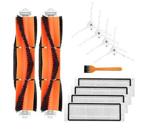 INF Accessoires de pièces de rechange pour Xiaomi Roborocke E4, S5, S50, S51, S55, 11 pièces, 2 x brosses à rouleaux, 4 x brosses latérales, 4 x filtres, 1 x brosse de nettoyage