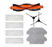 INF Accessoires de pièces de Rechange pour Xiaomi STYJ02YM / Mop Pro, Conga 3490, Viomi V2/Pro/V3/SE/V-RVCLM21B/3C/B106CN, Kit d'accessoires de Remplacement pour aspirateur 9 pièces en Orange, Nylon