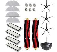 INF Accessoires pour aspirateur Roborock S6/S60/S65/S5 Max/T6 - 20 pièces, comprend la brosse principale, la vadrouille, le filtre et la brosse latérale