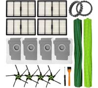 INF Accessoires pour iRobot Roomba S9 (9150), S9 Plus (9550), 2 brosses principales, 4 filtres HEPA, 4 brosses latérales, 4 sacs d'aspirateur, 1 brosse de nettoyage, 1 tournevis, 2 anneaux
