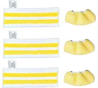INF Accessoires pour nettoyeur vapeur 3 chiffons et 3 housses en maille pour Karcher SC1 à SV7