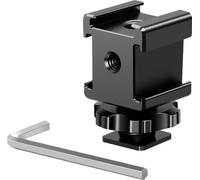 INF Adaptateur de chaussure chaude pour appareil photo à trois têtes Le noir