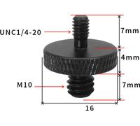 INF Adaptateur de pied fileté 1/4" à M10 - 5 pièces M10
